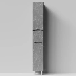 Пенал Адель 30 (1 ящик, 2 двери) напольный, Мрамор Серый софт тач ПВХ 4044-1, левый