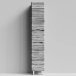 Пенал Адель 35 (1 ящик, 2 двери) напольный, Лиственница структурная контрастно-серая ПВХ 64202, правый