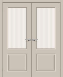 Двойная межкомнатная дверь BRAVO Скинни-13 Creamy Magic Moru