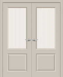 Двойная межкомнатная дверь BRAVO Скинни-13 Creamy Magic Moru