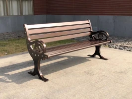 Скамейка садовая БЕРЛИН-180 «BERLIN-180» 180х58х73 см материал литой алюминий, бронза