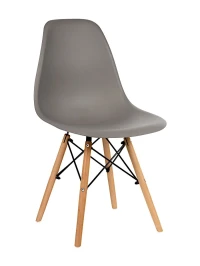 GH801/DC111 Стул пластиковый, СЕРО-КОРИЧНЕВЫЙ#66015, каркас бук