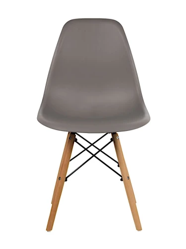 GH801/DC111 Стул пластиковый, СЕРО-КОРИЧНЕВЫЙ#66015, каркас бук