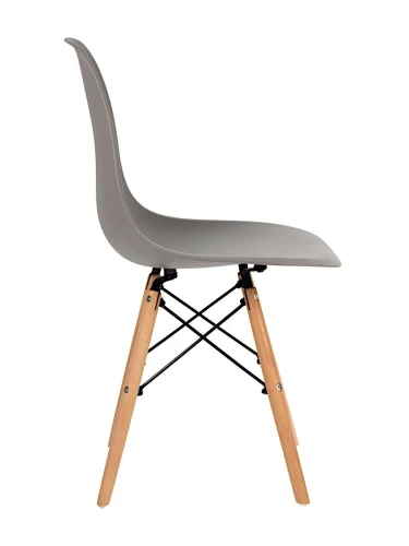 GH801/DC111 Стул пластиковый, СЕРО-КОРИЧНЕВЫЙ#66015, каркас бук