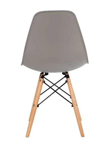 GH801/DC111 Стул пластиковый, СЕРО-КОРИЧНЕВЫЙ#66015, каркас бук