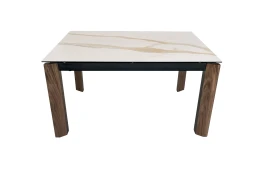 Стол обеденный раскладной Палермо MC-1863DT-KL153, 140(200)х90х76 см, белый мрамор