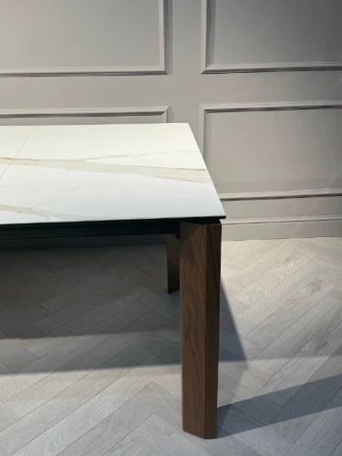 Стол обеденный раскладной Палермо MC-1863DT-KL153, 140(200)х90х76 см, белый мрамор