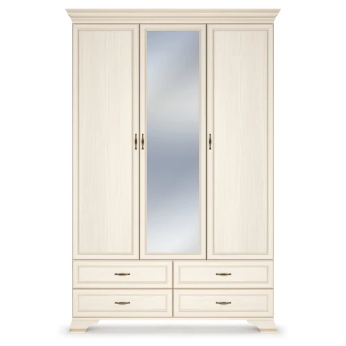 Шкаф распашной трехдверный с зеркалом Сиена