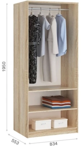 Шкаф «Стелс» 4дв, Дуб сонома/белый