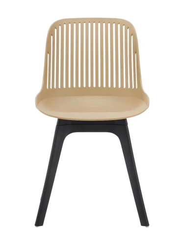 DC271 Стул пластиковый, БЕЖЕВЫЙ, ноги черные