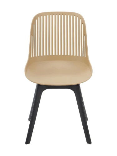 DC271 Стул пластиковый, БЕЖЕВЫЙ, ноги черные