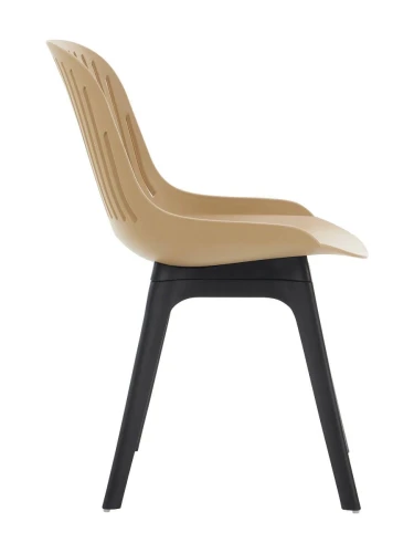DC271 Стул пластиковый, БЕЖЕВЫЙ, ноги черные