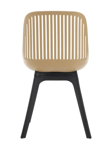 DC271 Стул пластиковый, БЕЖЕВЫЙ, ноги черные
