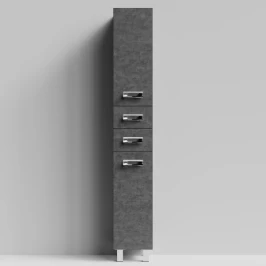 Пенал Орландо 30 напольный, Серый камень ПВХ 57806, правый