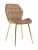 DC829 Стул мягкий, КАПУЧИНО#G62-07 велюр, каркас металл золото КРУГЛЫЙ