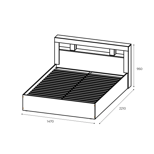 Кровать с подъемным механизмом Прима 140х200