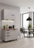 Готовая кухня МК Аленушка 1м с 3 ящ Лаванда Кашемир,скоба черный,сонома