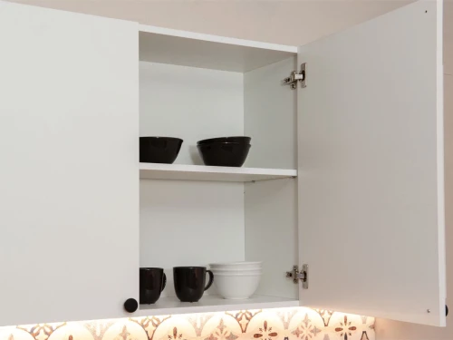 Кухонный гарнитур «Ева» 120см, Белый шагрень (дуб классический)