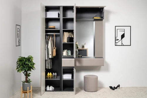 Шкаф комбинированный Сидней 13.18, Антрацит, Веллюто Капучино