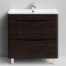 Тумба Адель 80 напольный, Палисандр ПВХ 43101 Vodok с раковиной в комплекте