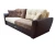 Диван еврокнижка Амстердам 160 ЛЮКС 03 ВЕЛЮР КОМБИ ЭКОКОЖА КОРИЧНЕВАЯ