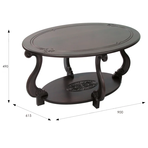 Стол журнальный Овация (М) темно-коричневый