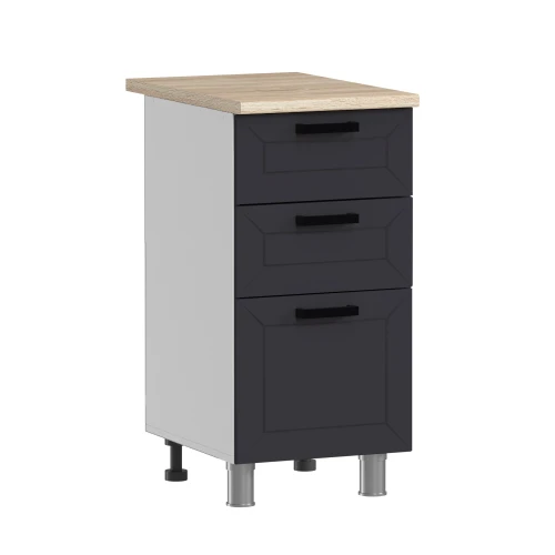 Готовый кухонный гарнитур ГК Аленушка 1,6м  Лилия Кашемир/Сталь,скоба черный,сонома