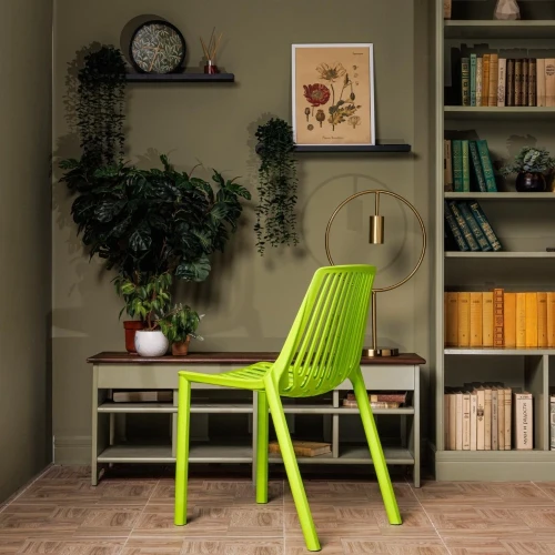 Пластиковый стул NICO зеленый