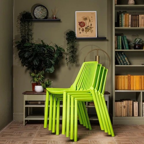 Пластиковый стул NICO зеленый