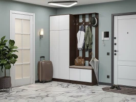 Прихожая Холл-03 Silky White Венге