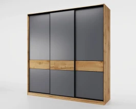 Шкаф-купе SLIM,184*60, Дуб вотан, Серый