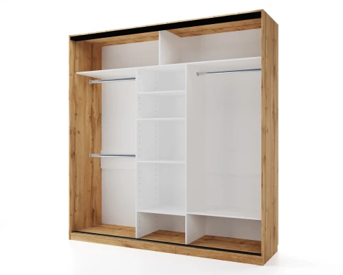 Шкаф-купе SLIM,184*60, Дуб вотан, Серый