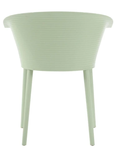 DC277 Стул пластиковый, каркас Салатовый, подушка черно-белая