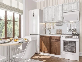 Модульная кухня Шале-04 White Dreamline/Brown Dreamline