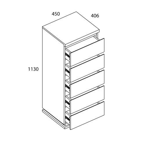 LIMA, Комод 5S. Цвет ПЕРСИДСКИЙ ЖЕМЧУГ/ МАДУРА