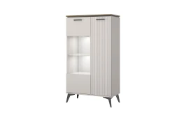 VINATI, Шкаф с витриной 1V1D P. Цвет ПЕРСИДСКИЙ ЖЕМЧУГ/ АМАРОК