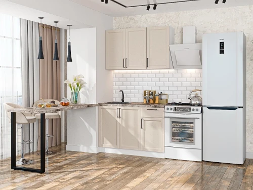 Модульный кухонный гарнитур Сканди-05 Cream Silkwood