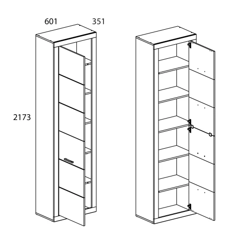 Шкаф 1DM OSKAR , цвет дуб Санремо