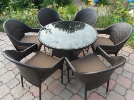 Обеденная группа из искусственного ротанга НАМИБИЯ «NAMIBIA» (7 предметов)