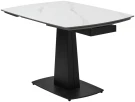 Стол BALDE 140 MATT WHITE MARBLE SOLID CERAMIC / BLACK, ®DISAUR Стол BALDE 140 MATT WHITE MARBLE SOLID CERAMIC / BLACK, ®DISAUR