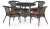Комплект плетеной мебели Лион-1A T220CT/Y32-W53 Brown 4Pcs (4+1)