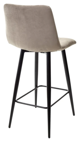 Полубарный стул CHILLI-QB латте #25, велюр /черный каркас (H=66cm) М-City
