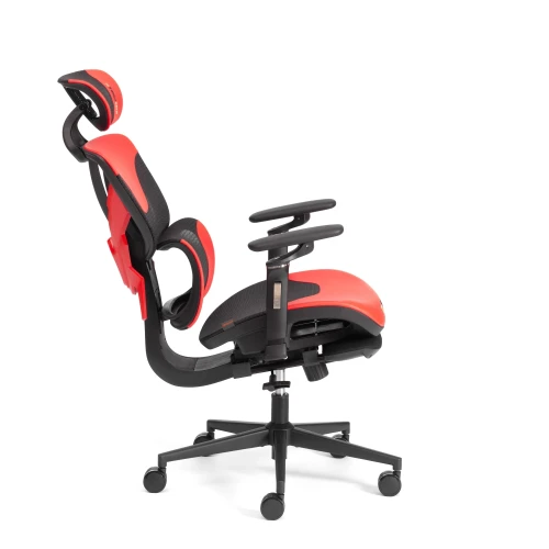 Кресло KingCobra иск. кожа / сетка, черный / красный, 70х70х125 см