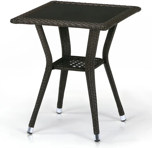 Плетеный стол T25-W53-50x50 Brown