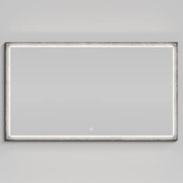 Зеркало Лайт 140, Мрамор Графит софт тач ПВХ 4044-3