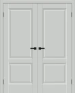Двустворчатая распашная дверь BRAVO Неоклассик-32 Grey Silk