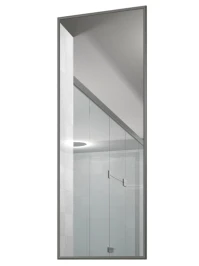 Зеркало настенное в раме Сельетта-6, матовое серебро 110 см х 40 см