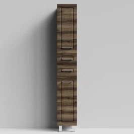 Пенал Арабеска 30 напольный, Дуб крымский коричневый ПВХ 131005-9005, правый, бельевая корзина