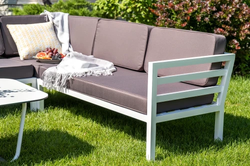 "Глория" модуль диванный левый, каркас из алюминия