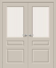 Двойная межкомнатная дверь BRAVO Скинни-15.1 Creamy Magic Moru